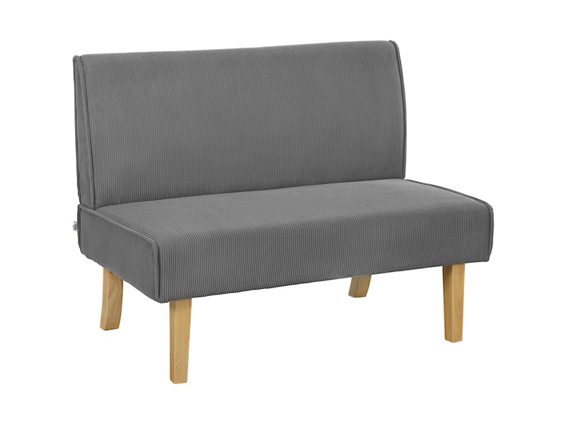  Canapé 2 places 110x62x85 cm sans accoudoirs polyester gris  - Conforama A
