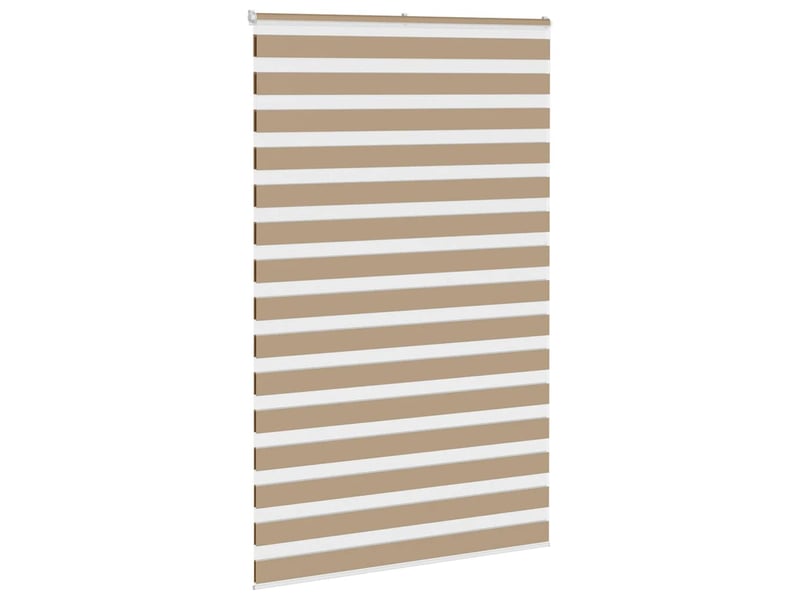 Store zèbre, store de fenêtre marron sable largeur du tissu 145,9 cm polyester cf48786 - Conforama C