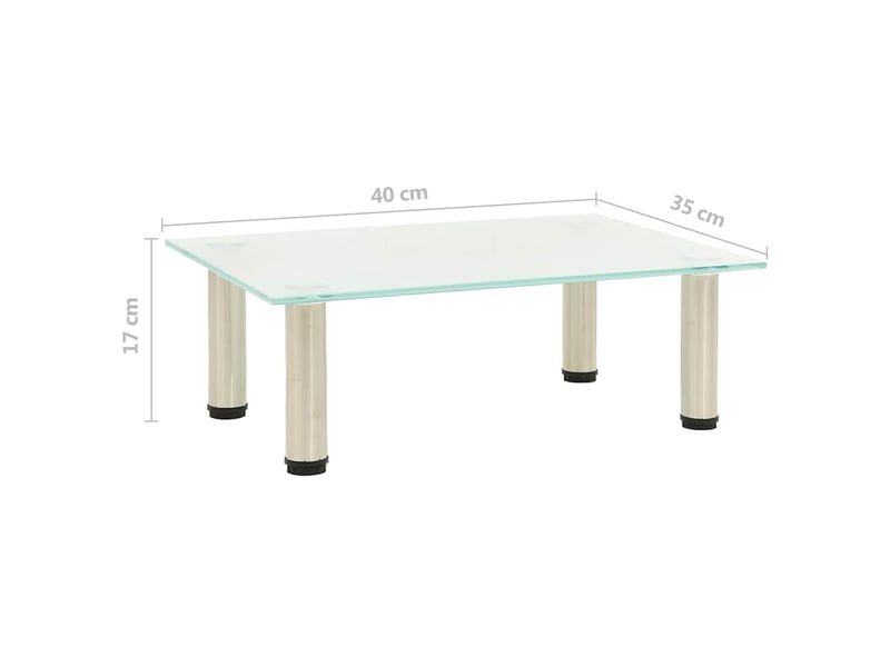  Meuble tv - banc tv - meuble de rangement givré 40x35x17 cm verre trempé  - Conforama E