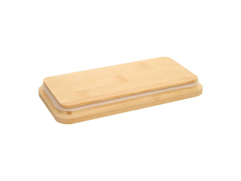  Boîte de conservation rectangulaire avec couvercle en bambou eske 2l transparent ESKE BAMBOU - Conforama D