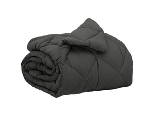 Duvet - couette complet toute l'année anthracite 155 x 220 cm microfibre