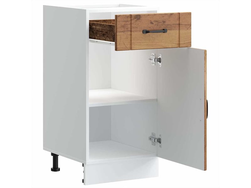  Meuble de rangement, armoire de cuisine lucca vieux bois bois ingénierie shl4069  - Conforama D