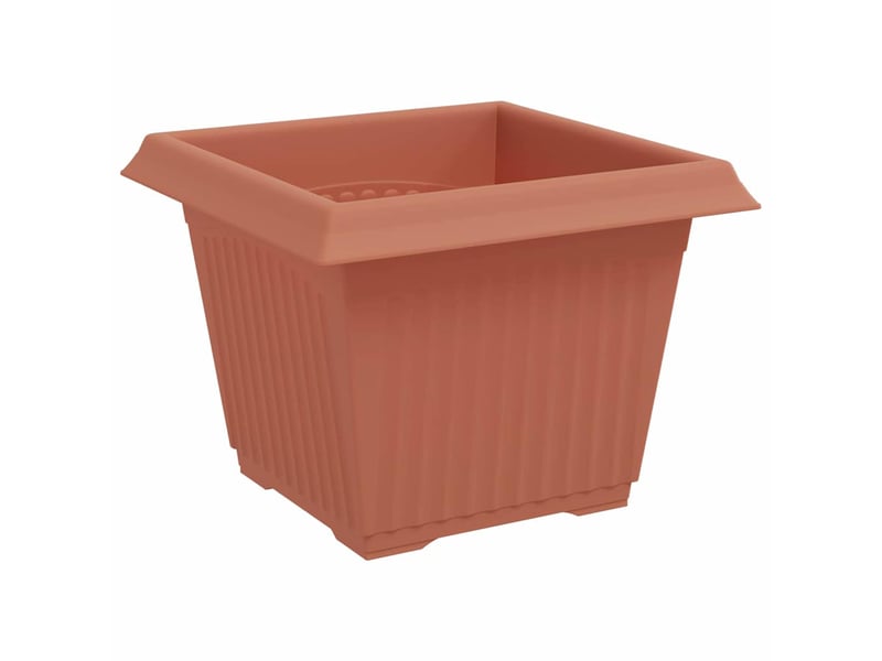 Jardinière - pot de fleurs carré 6 pcs rouge brique 23 x 23 x 17,5 cm - Conforama E