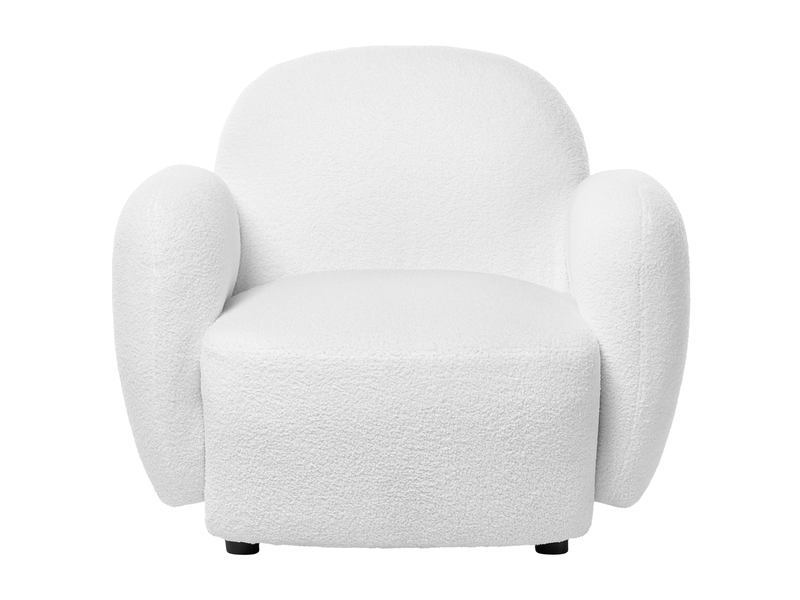  Fauteuil jule bouclé blanc cassé  - Conforama E