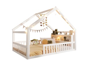 Lit cabane 140x190 cm BIQZUYA coloris blanc