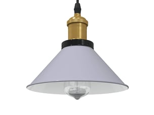 Lampe suspendue, suspension luminaire réglable hauteur e27 gris brillant ø 22cm métal