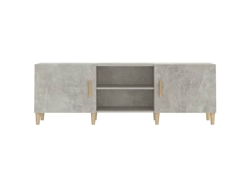  Meuble tv - banc tv - meuble de rangement gris béton 150x30x50 cm bois d'ingénierie  - Conforama E