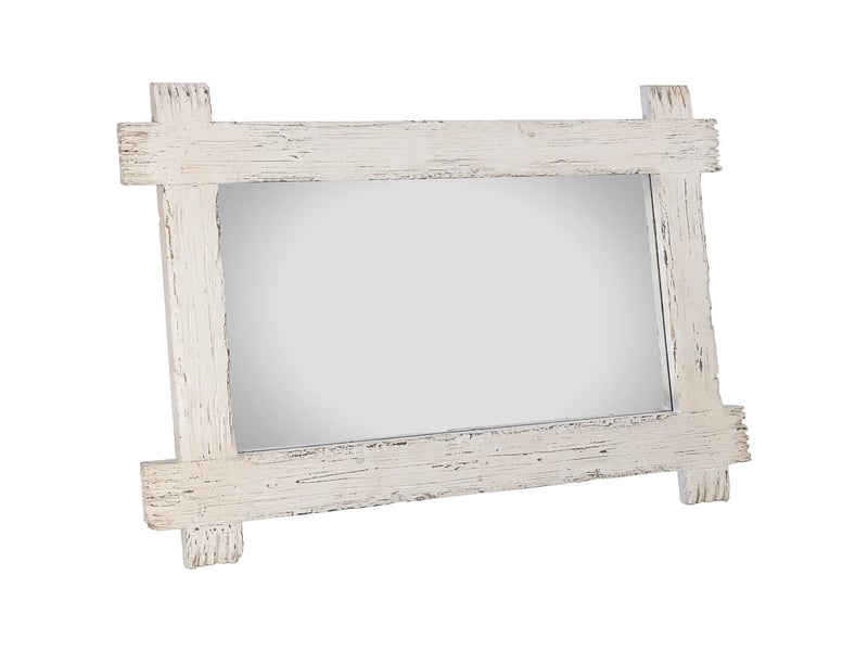  Miroir en bois blanc 198x4x120 cm h  - Conforama A