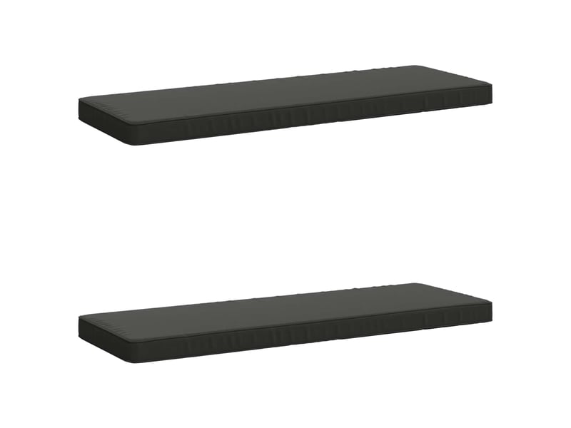Lot de 2 coussins de banc, coussins d'assise vught 100 % polyester anthracite cf57762 - Conforama A