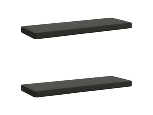 Lot de 2 coussins de banc, coussins d'assise vught 100 % polyester anthracite cf57762