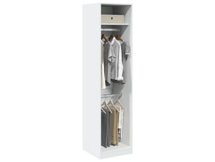 Garde-robe chambre, armoire de rangement blanc 50x50x200 cm bois d'ingénierie