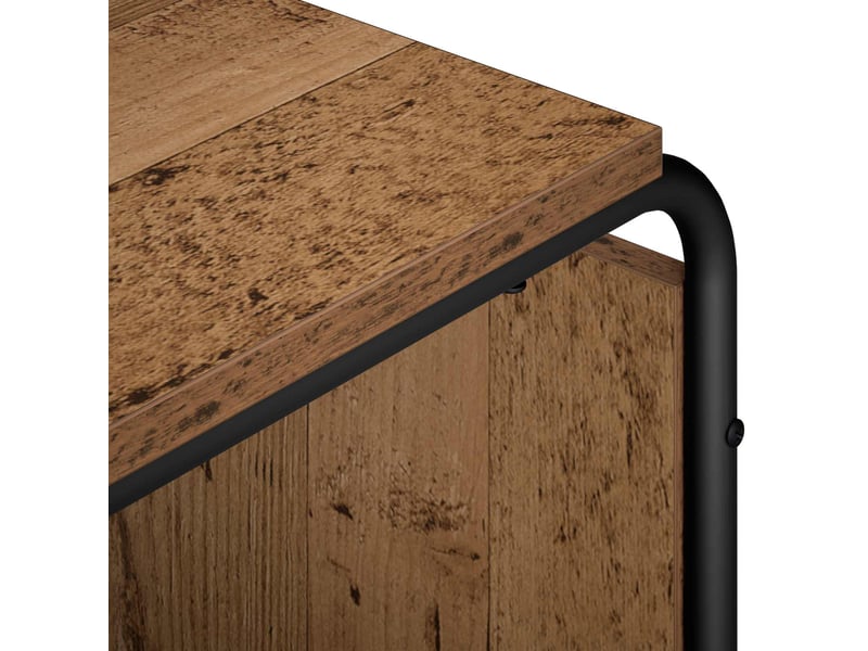  Meuble tv moderne, banc tv 80x36x45 cm bois ancien bois d'ingénierie  - Conforama E