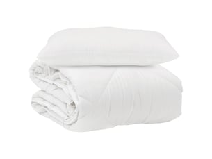 Couette avec oreiller 2 pièces - duvet blanc microfibre