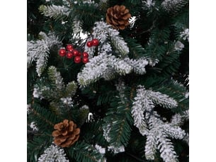Sapin de noël artificiel snowberry lumineux 210 cm