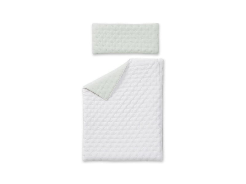  Berceau pliant en hêtre avec matelas - gaufré interbaby - vert MINITI001-03 - Conforama B
