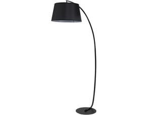 Lampe à pied arc moderne en métal noir - éclairage élégant pour salon, salle à manger et chambre