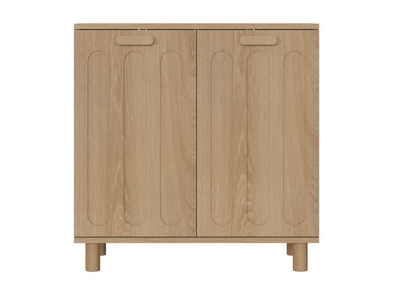 Panier à linge basculant modèle fold chêne, bac amovible, meuble rangement salle de bain, caché - Conforama A