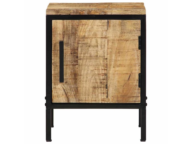  Table de chevet - cabinet de chevet - table de nuit 2 pc marron et noir 30 x 30 x 40 cm  - Conforama E