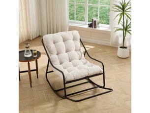 Fauteuil fixe  <strong></strong> Tissu blanc