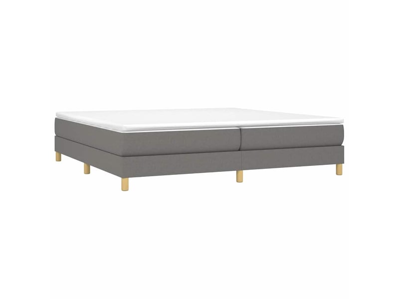 Lit double- lit adulte -  cadre de lit à lattes gris foncé 200x200 cm tissu  - Conforama B