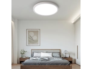 Plafonnier led rond extra-plat 18 w, 4000 k, ø 23 cm, blanc
