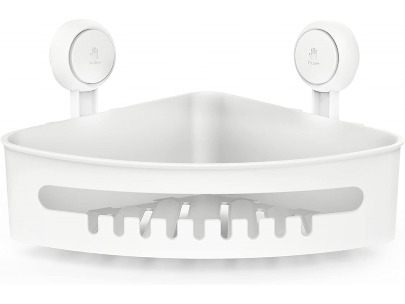  Étagère de douche d'angle sans perçage, installation en 1 seconde, capacité de charge de 10 kg, étanche, pour murs de douche carrelés, salle de bain  - Conforama A