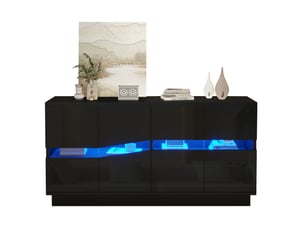 Buffet 4 porte(s) 0 tiroir(s) MODFU - 140 cm coloris noir