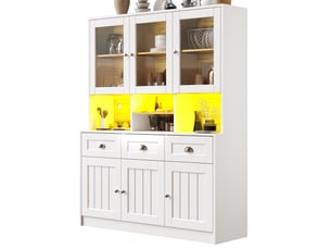 Buffet 6 porte(s) 3 tiroir(s) MODENVIE - 140 cm coloris blanc