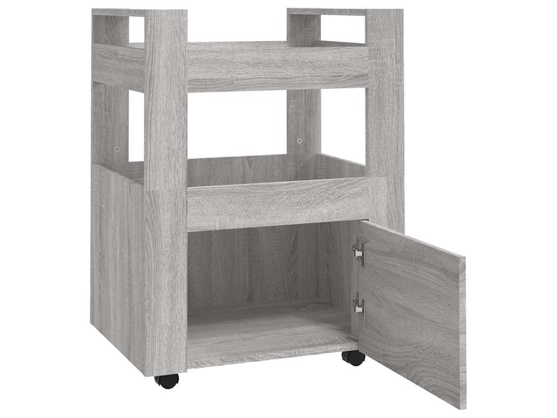  Desserte de cuisine, chariot de rangement sonoma gris 60x45x80 cm bois d'ingénierie shl6781  - Conforama E