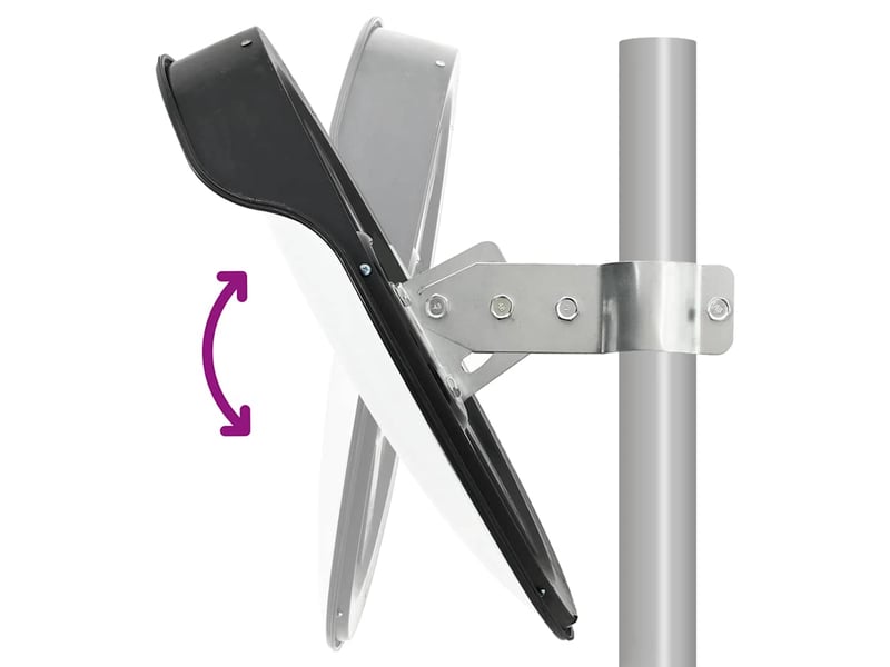 Miroir de trafic convexe, miroir de sécurité convexe d'extérieur plastique pc noir 30 cm cf62730 - Conforama E