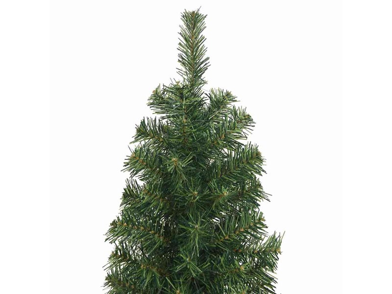  Sapin de noël artificiel, arbre de noël mince avec support vert 210 cm pvc shl9870  - Conforama D