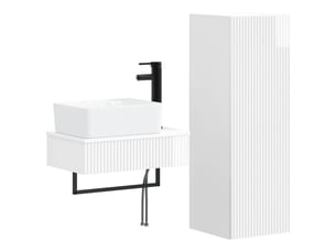 Ensemble de mobilier de salle de bain 2 pcs blanc brillant shl9647