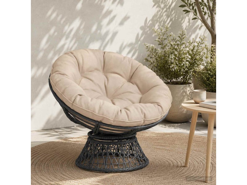  Coussin de chaise suspendue, coussin d'assise vianen 100 % polyester crème cf54275  - Conforama B