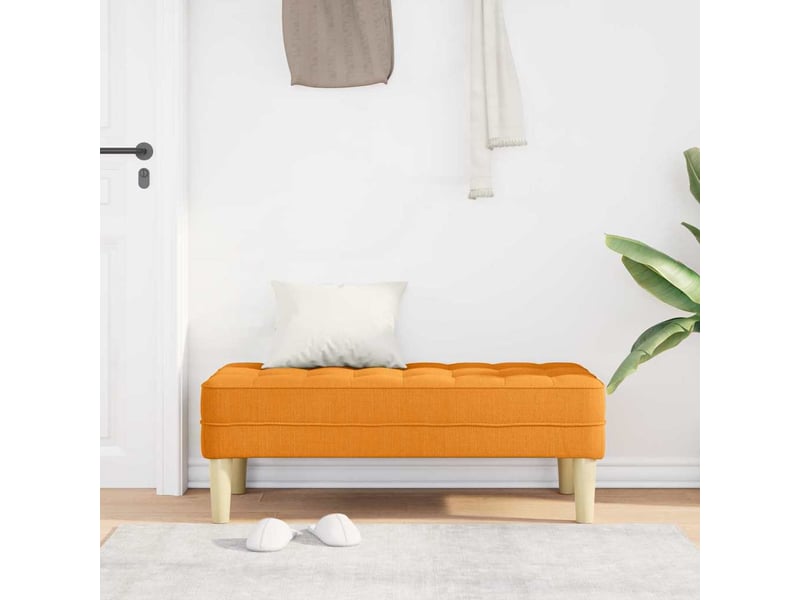 Banc chambre, banc de lit jaune foncé 113x57x39 cm tissu - Conforama C