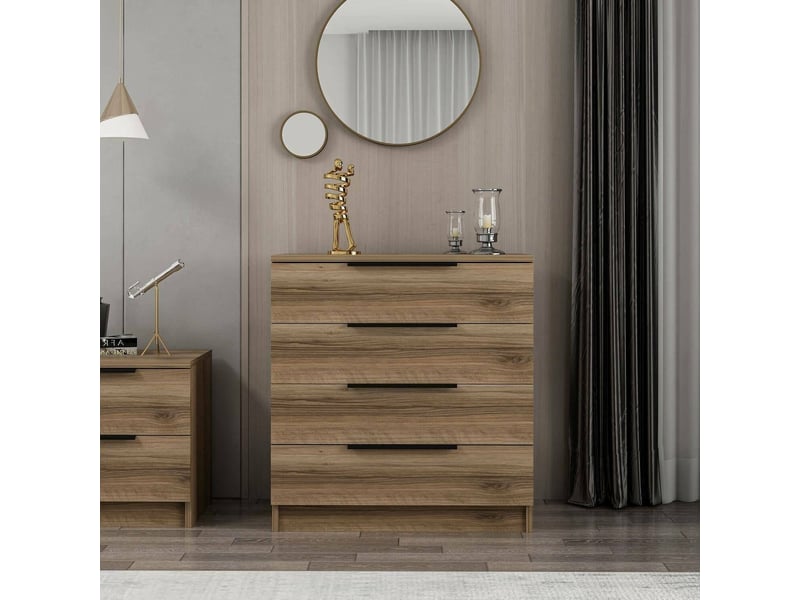  Commode elysee, 5 tiroirs, 73x42x77h cm, noyer brun Elysee - Conforama B