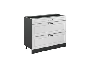 Vicco meuble cuisine, blanc campagneanthracite, 100cm sans plan de travail