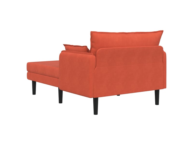  Vidaxl grande méridienne rouge orange tissu en velours côtelé  - Conforama E