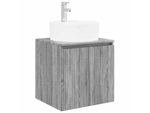 Vanité de lavabo mural, meuble de rangement sonoma gris 49.5x44.5x65 cm shl3530