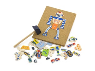 Jeu de clous viga 50335 - tableau en liège, robots