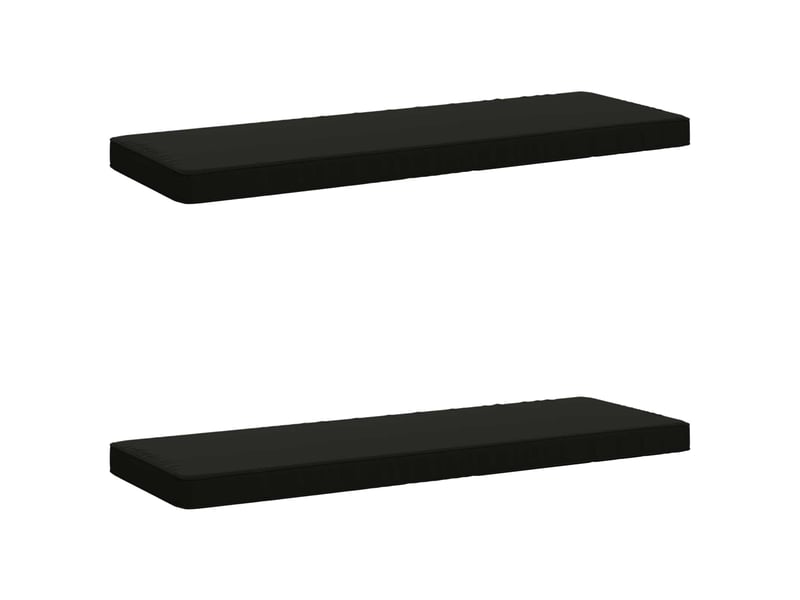  Lot de 2 coussins de banc, coussins d'assise vught 100 % polyester noir cf58010  - Conforama A
