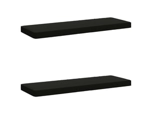 Lot de 2 coussins de banc, coussins d'assise vught 100 % polyester noir cf58010
