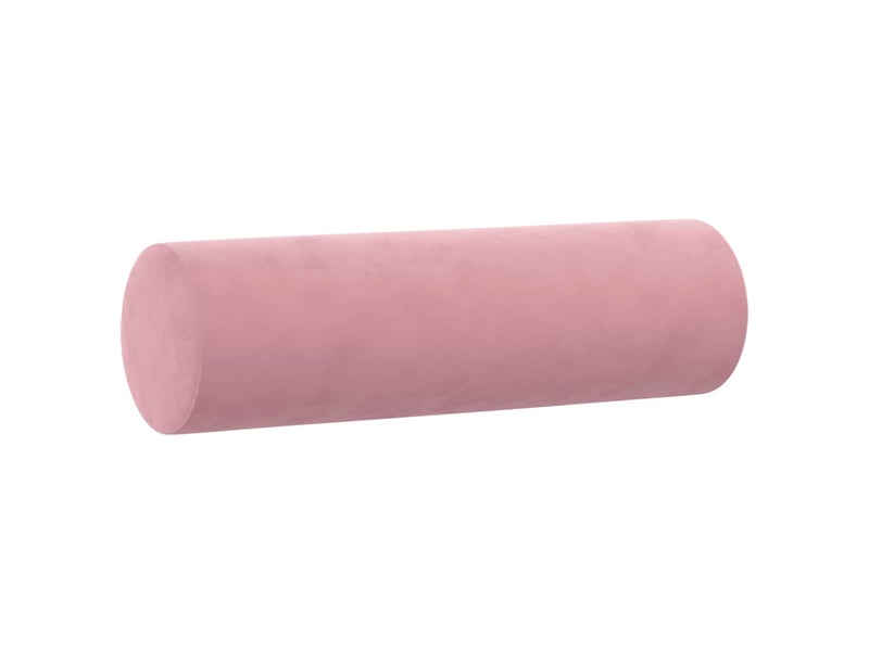  Lot de 2 coussins décoratifs rose ø15x50 cm velours cf60886  - Conforama C
