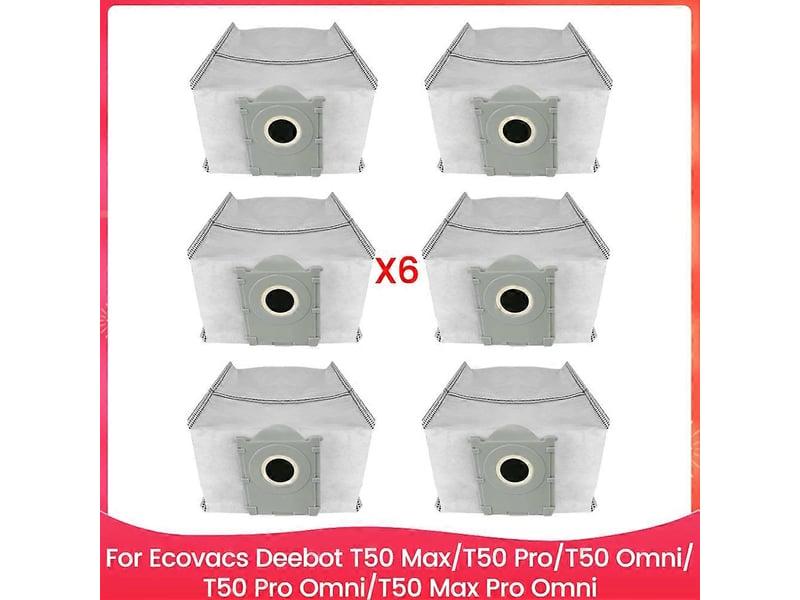 Vacuum dust bag for ecovacs deebot t50 maxt50 prot50 omnit50 pro omnit50 max pro omni replacement parts 6pcs  - Conforama A