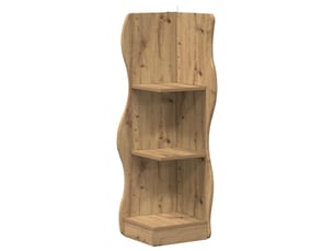 Étagère d'angle, armoire de rangement chêne artisanal 34 x 33 x 102 cm cf41370