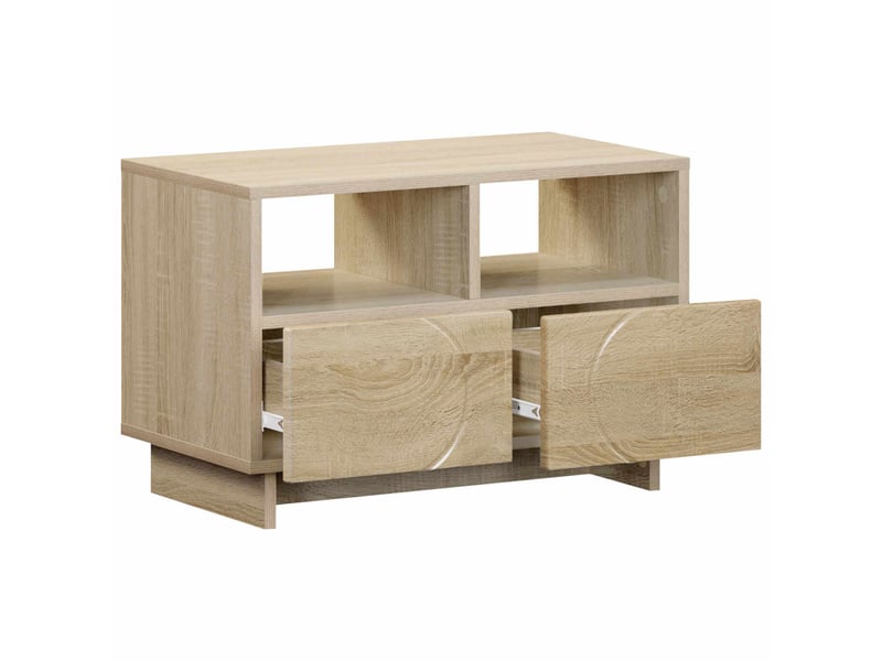  Meuble tv moderne, banc tv 60x34.5x40 cm chêne sonoma bois d'ingénierie shl65994  - Conforama C