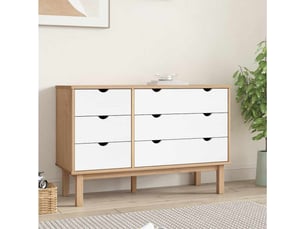 Commode 1 tiroir(s) <strong></strong> <strong></strong> coloris blanc largeur 111 cm