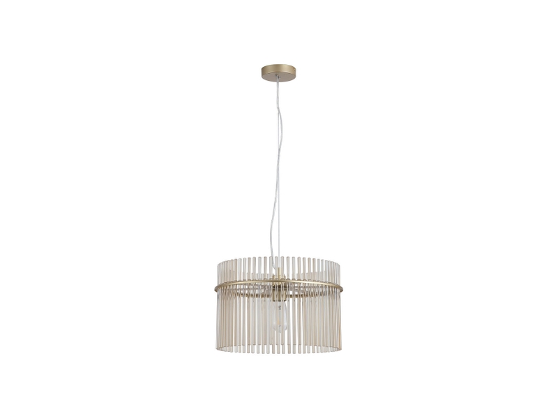  Searchlight swizzle suspension, dorée, tiges couleur champagne, 1 douille e27  - Conforama D