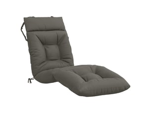Coussin de transat, coussin pour bain de soleil vianen 100 % polyester gris 200 x 50 x 8 cm cf56305