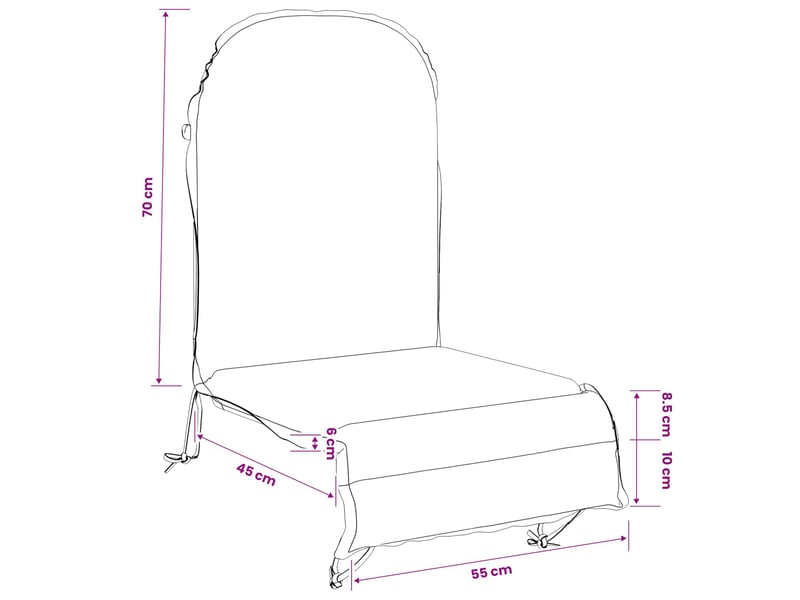  Coussin de transat ensoleillé, coussin pour bain de soleil gemert 100 % polyester bleu cf56023  - Conforama E