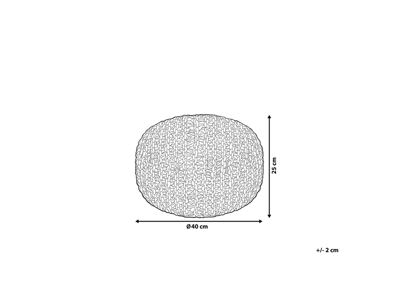 Pouf conrad coton beige clair 52519 - Conforama C